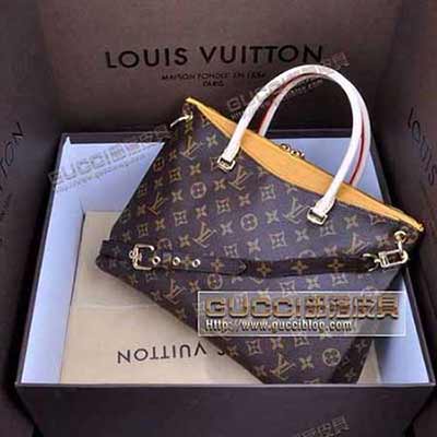 真品LV代買新款L易威登老花女包Pallas單肩手提斜挎包M40908M40908黃