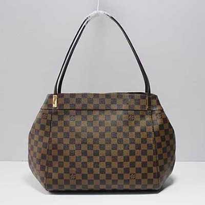 非常路易威登咖啡棋盤格女包 LV百搭手提單肩包N41215 N41214