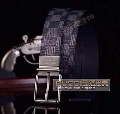 真品代買LV專賣店皮帶 男士休閑時尚LV字母扣真皮腰帶 L15161