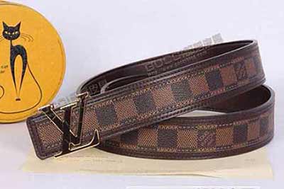 真品代買LV皮帶 路易威登男士真皮牛皮腰帶 L15163