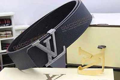 路易威登男士休閑時(shí)尚LV字母扣真皮牛皮褲腰帶 L151637