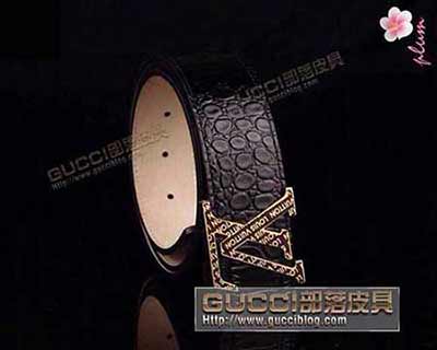 LV男士真皮腰帶 奢華大品牌純牛皮LV字母扣頭皮帶 L151645