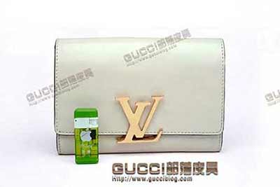 M94336白 路易威登全皮女包_2013新款簡潔定制金鏈手拿包