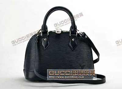 M91606墨藍啞 路易威登水波紋手提包