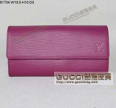 LV路易威登61734 桃紅女士長款錢包