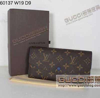 LV經(jīng)典老花錢包60137 藍(lán)色
