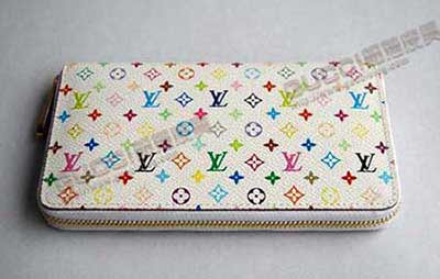 極品LV33彩ZIPPY錢包白彩錢包M60049