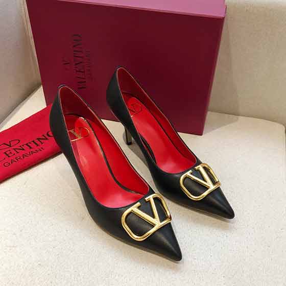 新款韓版華倫天奴尖頭淺口細(xì)跟