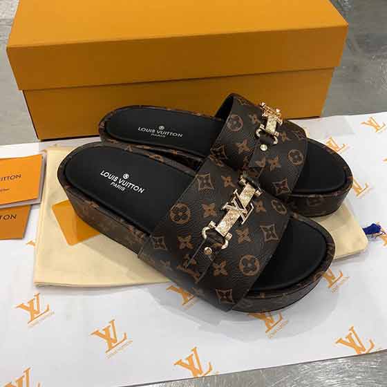 名品打折網LV官網Jumbo Flatform系列秋夏厚底涼拖鞋