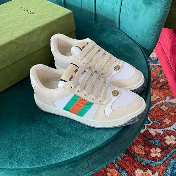 歐洲站女士名品小白鞋Gucci新