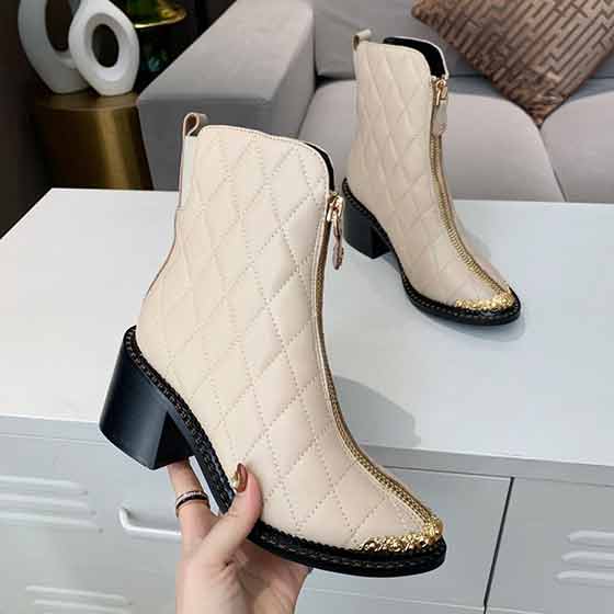 香奈爾大品牌鞋女鞋 頭層牛皮經(jīng)典款女靴