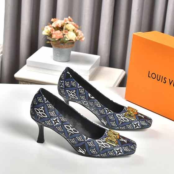 精良楦形歐美女鞋大品牌LV經典老花女鞋