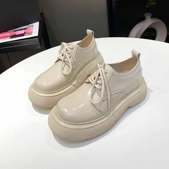 DYMALNOTPY 新款厚底系帶厚底鞋