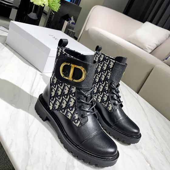 Dior迪奧黑色高幫女鞋，叛逆?zhèn)€性行