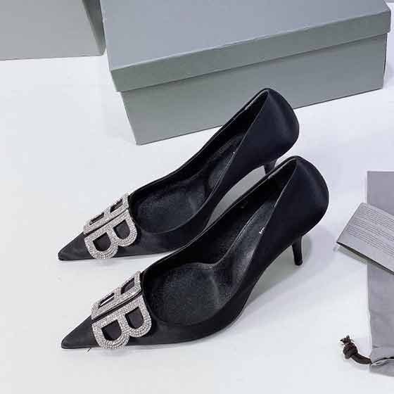 Balenciaga品牌真皮女士涼鞋 新款仙女風中跟高跟女