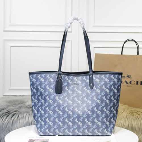 蔻馳女包專柜同款雙面托特包兩用包 91107