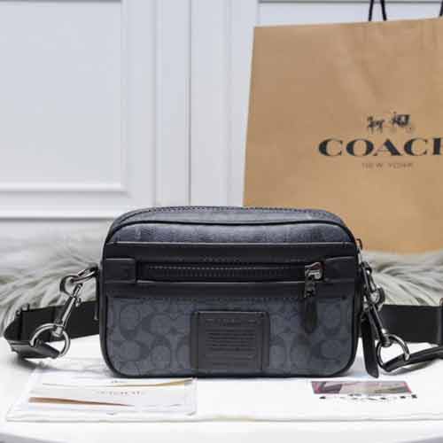 coach小號男士單肩斜挎相機方包 69333