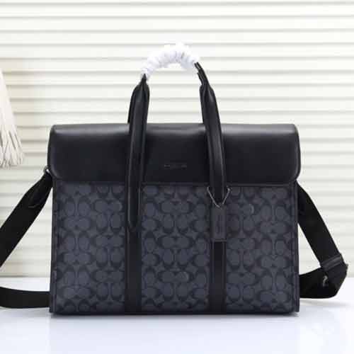 Coach 39775 經典標志帆布METROPOLITAN公文包