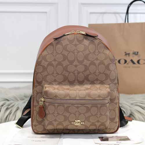 COACH好背又耐看的雙肩包 女士PVC拼色