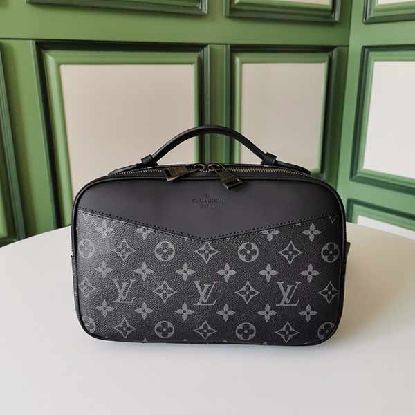 LV路易威登Monogram Eclipse帆布腰包M42906 質(zhì)感輕