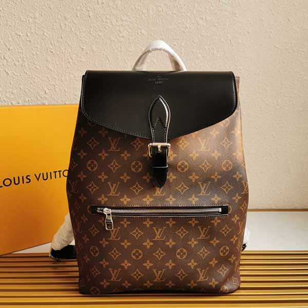 經典帆布lv老花雙肩包M40637，容納