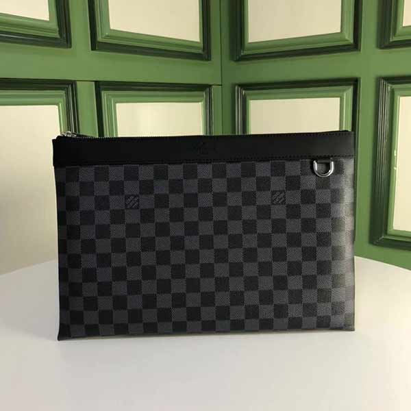 LV原單POCHETTE APOLLO A4手包M62291黑格