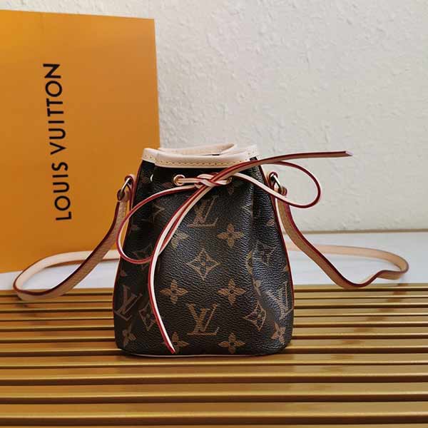 lv老花水桶包經典迷你版NANO NOE