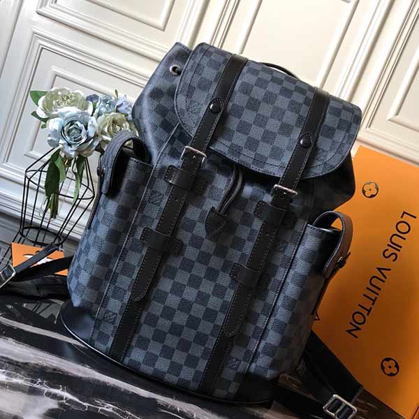 功能多樣適合戶外使用的CHRISTOPHER小號雙肩包N41379