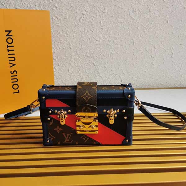 時裝走秀款全新歐美復古風純鋼LV三彩BOX盒子M55437