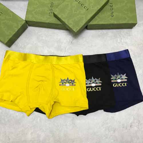 古奇大品牌冰絲男士內(nèi)褲男平角褲夏季薄款透氣四角褲