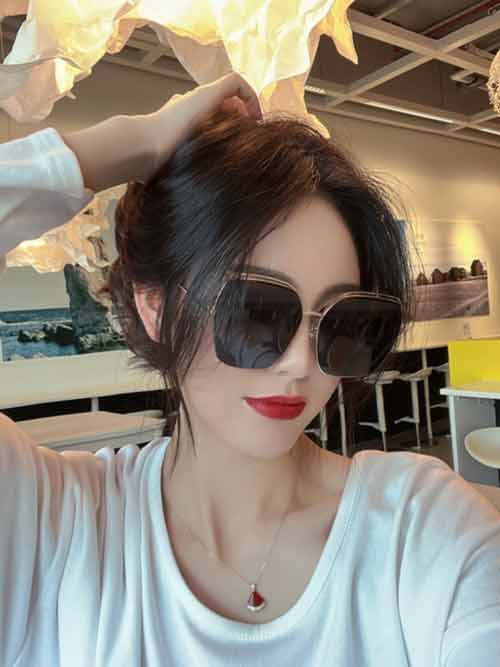 香耐爾太陽鏡時尚新款女士開車大框多邊形超輕太陽鏡