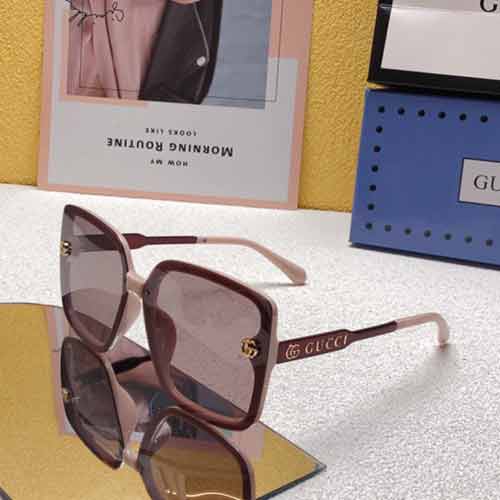 GUCCI 春夏新款墨鏡，經典偏光女士時尚方框太陽鏡