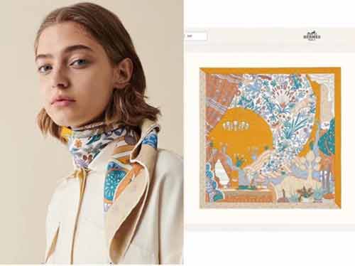 原單【時代新聲】cm真絲方巾 柔軟輕盈，佩戴方便。