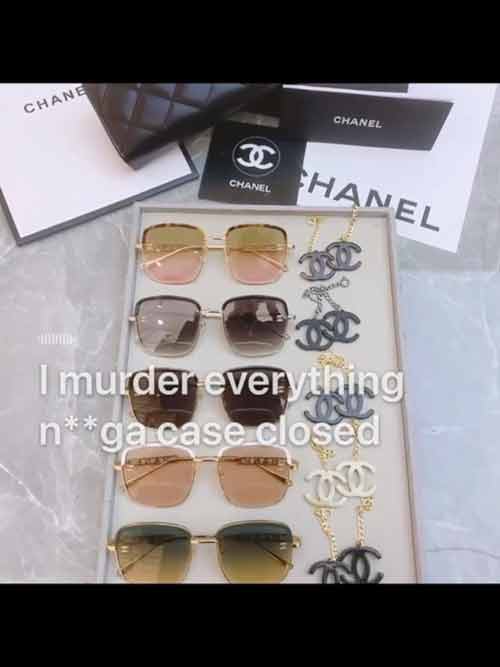 香奈太陽鏡貓眼形個性雙C吊墜時尚潮流眼鏡墨鏡