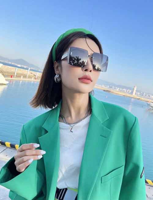 國(guó)際大品牌眼鏡迪奧Dior無(wú)邊鏡框女士偏光太陽(yáng)鏡