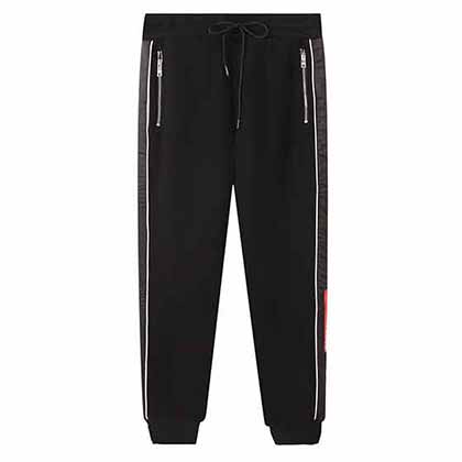 PRAD普拉P家秋冬新款雙側拼接加絨長褲