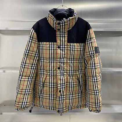 巴寶莉雙面兩穿再生尼龍男女同款經典格子羽絨服！