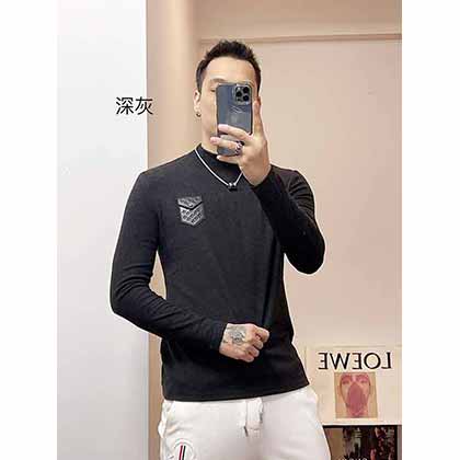 Lv秋冬新品胸前品牌圖案印花經典時尚百搭長袖衫