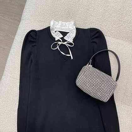 絕美法式花邊小黑裙，女生畢備！