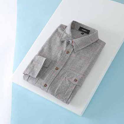 巴寶莉男士經典暗格紋休閑百搭長袖襯衫！