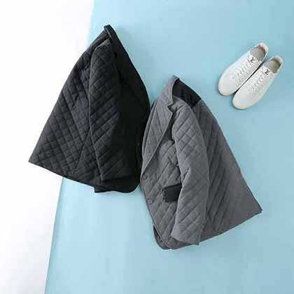 BV 蝶家棉服系列菱形格兩粒扣西服