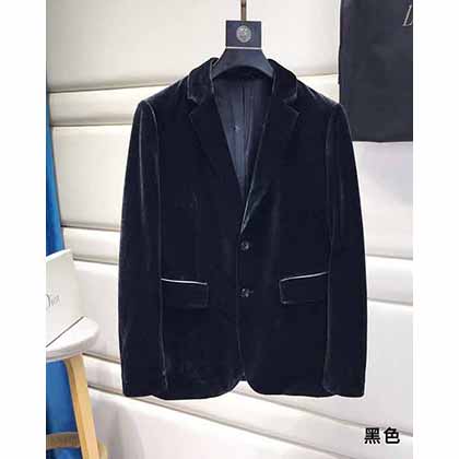 范思哲絲絨面料西裝外套，進口紐扣，光澤感柔軟