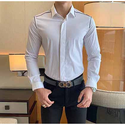 D奧秋裝專柜新高等定制進(jìn)口120支歐棉長(zhǎng)袖襯衫