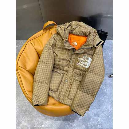 古奇立領亮面羽絨服男短款輕奢大