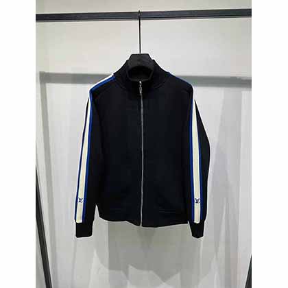 lv秋冬新系列經典品牌織帶拼接連帽專柜經典開衫外套