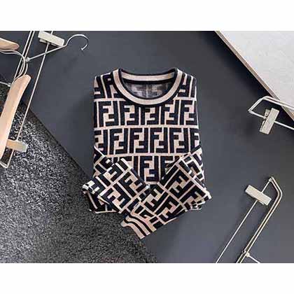 芬迪100%美麗奴羊毛經典品牌字母