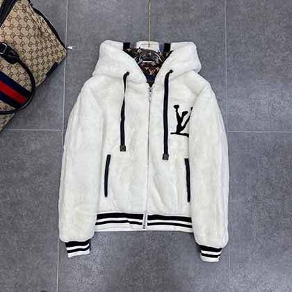 LV路易威登秋冬裝連帽彩色提花小