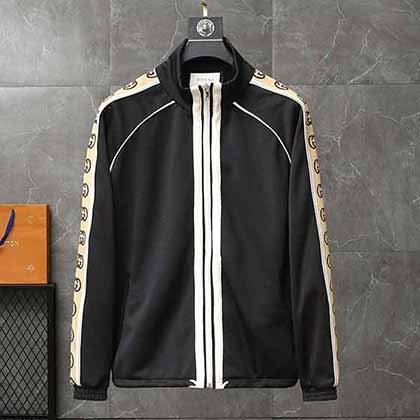 高等版本！古奇Gucci秋冬新款男士立領夾克套裝