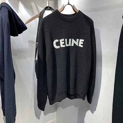 Cline帶著一絲絲慵懶的風格圓領毛衣酷酷的毛衣