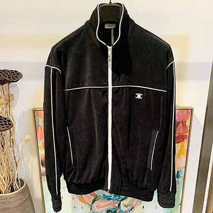 賽琳TRIMPH絲絨衛衣：經典復古設計，滾邊撞色